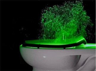 Onderzoekers vinden dat een toilet doorspoelen zonder deksel je ziek kan maken